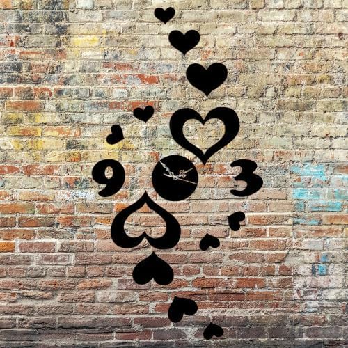 Cut Heart-shaped Acrylic Wall Clock
