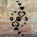 Cut Heart-shaped Acrylic Wall Clock