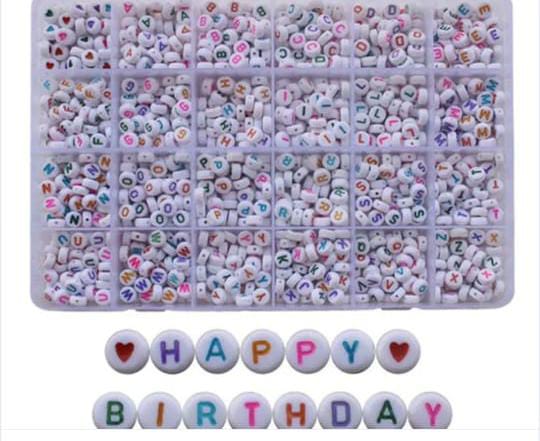1620 PC DIY LETTER BEAD SET(sharf)