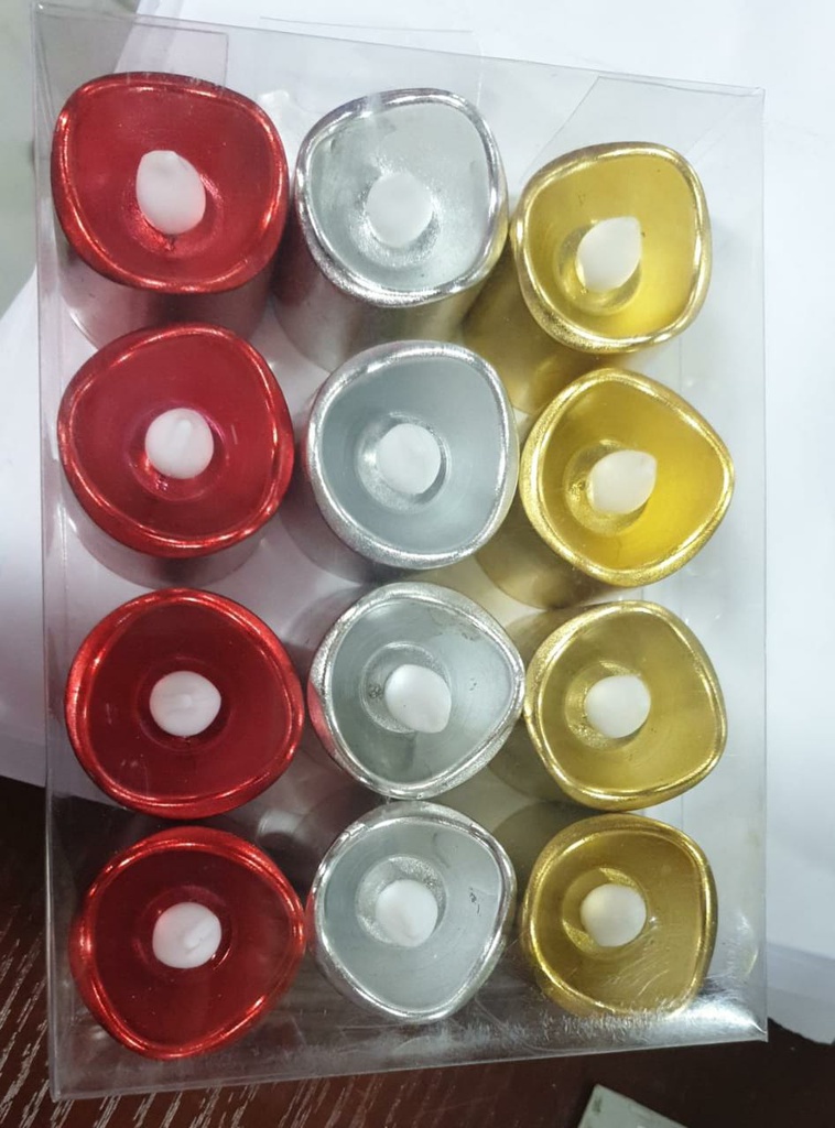 LED CANDLE 12 PCS DIFFRENT COLOR